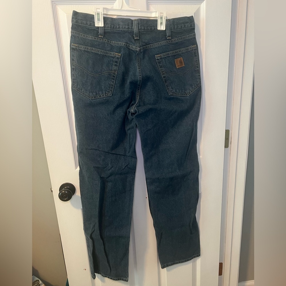 Carhartt Regular Fit Blue Jeans Size 34x32 - Picture 3 of 6